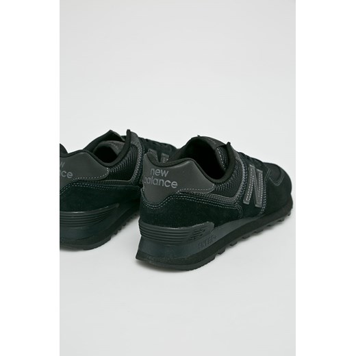 Buty sportowe męskie czarne New Balance new 575 skórzane młodzieżowe wiązane 