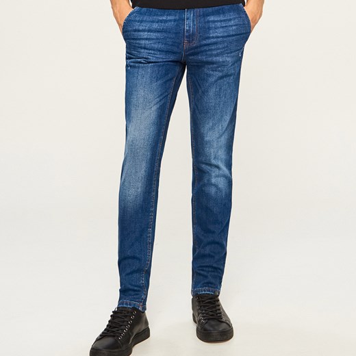 Reserved - Spodnie jeansowe chino slim fit - Niebieski Reserved  29 