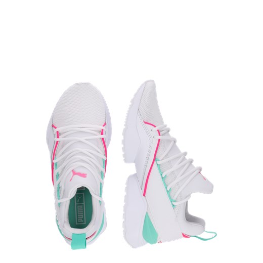 Buty sportowe damskie Puma do biegania młodzieżowe białe sznurowane na koturnie 