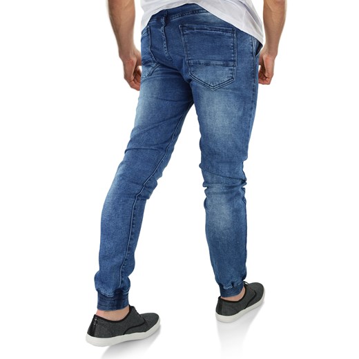 Joggery męskie jeansowe w kolorze niebieskim 2324-50   30 merits.pl okazyjna cena 