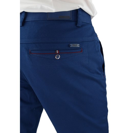 Eleganckie spodnie męskie chinosy w kolorze niebieskim 435-17   33/32 merits.pl okazyjna cena 