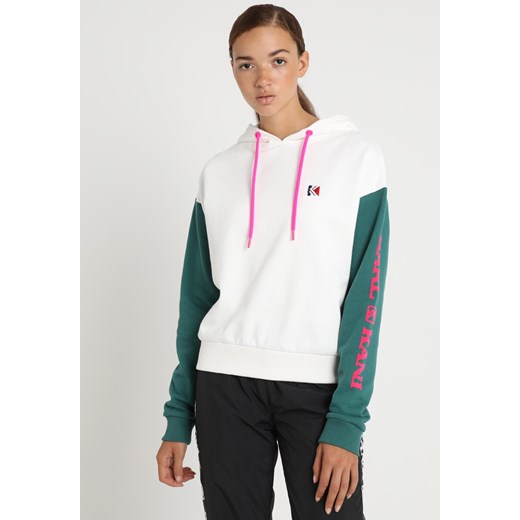 Karl Kani RETRO BLOCK HOODIE Bluza z kapturem white/green/pink