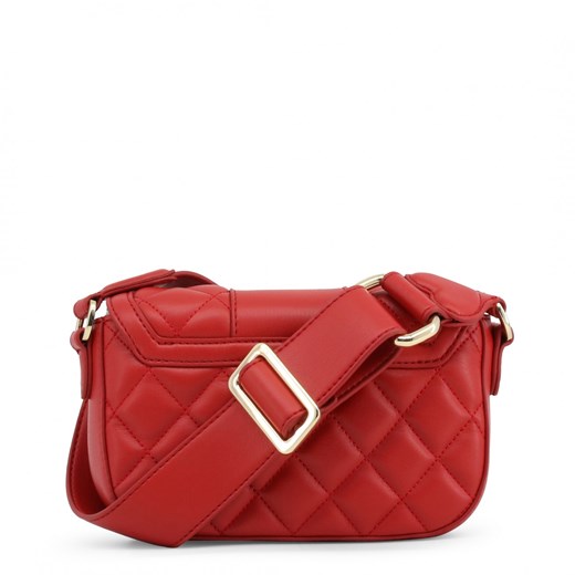 LOVE MOSCHINO Mała pikowana torebka damska listonoszka z modnym paskiem czerwona JC4019PP16LC Love Moschino rinkopl okazyjna cena
