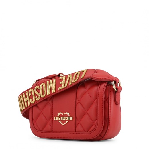 LOVE MOSCHINO Mała pikowana torebka damska listonoszka z modnym paskiem czerwona JC4019PP16LC Love Moschino wyprzedaż rinkopl