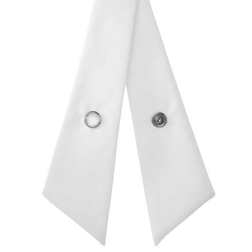 Biały krawat krzyżowy