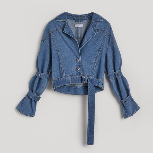 Reserved - Krótka jeansowa kurtka - Niebieski Reserved  L 