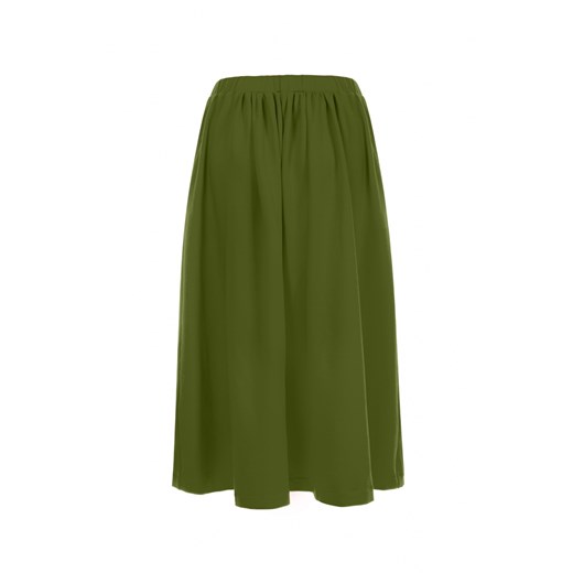 Długa zielona spódnica do kostek z czarną kokardą Bien Fashion  XL 