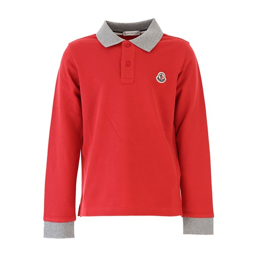 Moncler Dziecięce Koszulki Polo dla Chłopców, Czerwony, Bawełna, 2019, 10Y 4Y 5Y 6Y 8Y Moncler  6Y RAFFAELLO NETWORK
