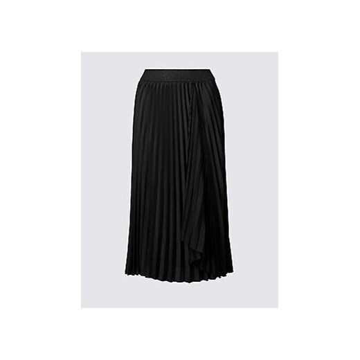 Satin Pleated Midi Skirt  Marks & Spencer   Marks&Spencer
