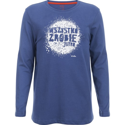 "Wszystko zrobię jutro" T-shirt z długim rękawem dla chłopca 9-13 lat Endo  146 endo.pl