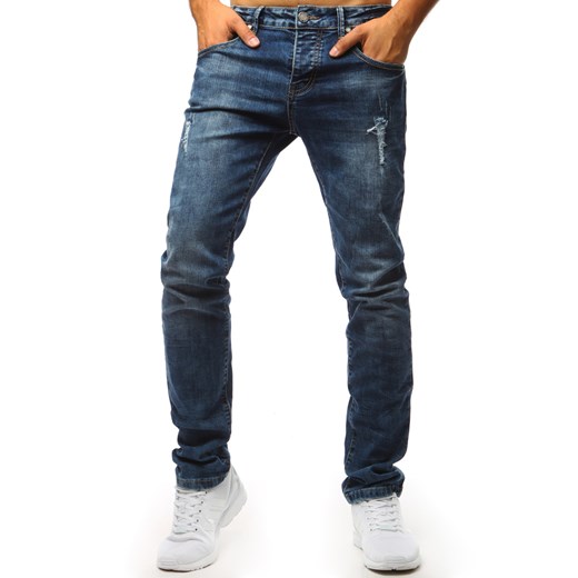 Spodnie jeansowe męskie niebieskie (ux1352) Dstreet  31 