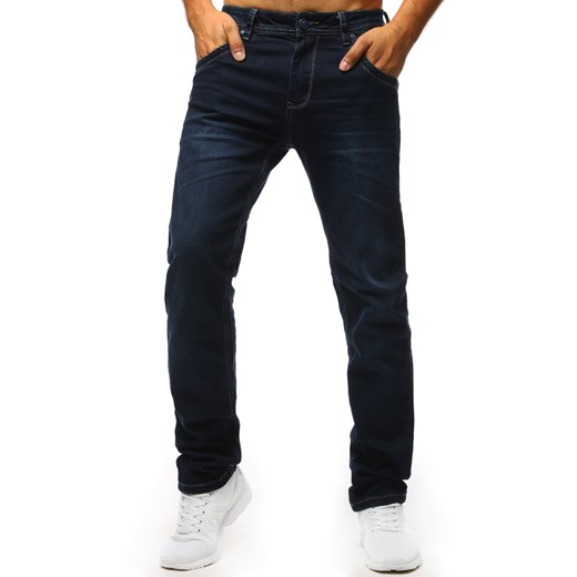 Spodnie jeansowe męskie granatowe (ux1307)  Dstreet 29 