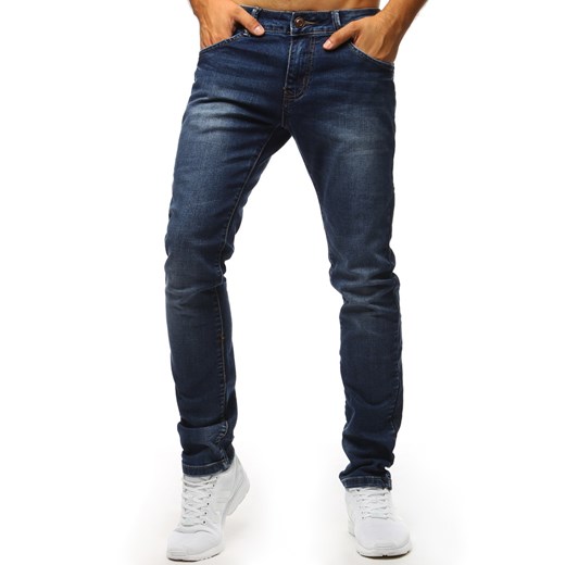 Spodnie jeansowe męskie niebieskie (ux1317)  Dstreet 38 