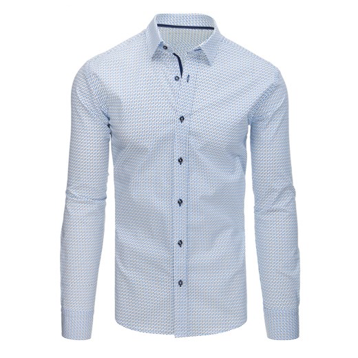 Koszula męska elegancka we wzory biała (dx1526)  Dstreet XXL 