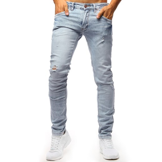 Spodnie jeansowe męskie jasnoniebieskie (ux1301)  Dstreet 40 