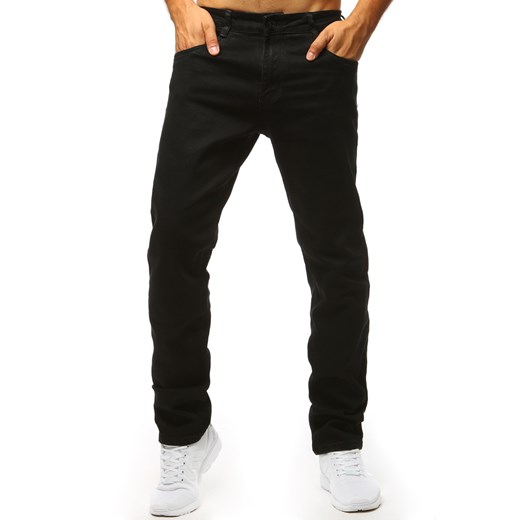 Spodnie jeansowe męskie czarne (ux1313)  Dstreet 38 