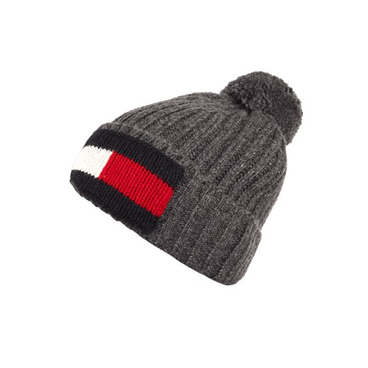 Wełniana czapka z aplikacją z logo  Tommy Hilfiger One Size Peek&Cloppenburg 