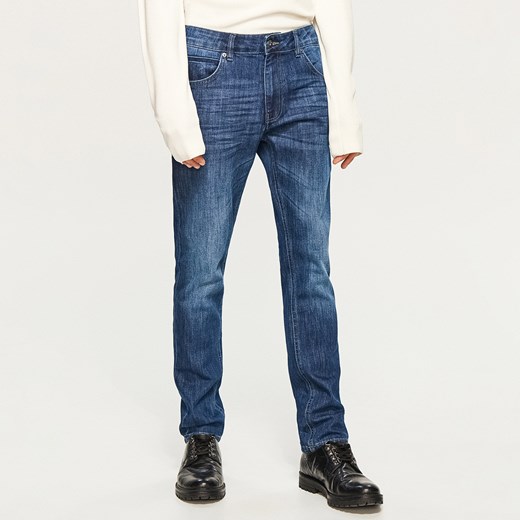 Reserved - Jeansy slim fit thermolite® - Granatowy Reserved  34 