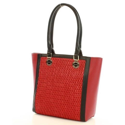 MONNARI Klasyczna torebka shopper bag czerwony czerwony Monnari One Size merg.pl