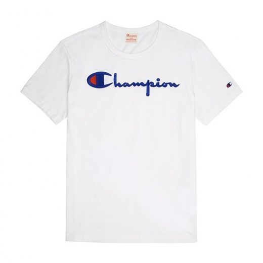 Koszulka męska Champion Crewneck 210972 WW001 - BIAŁY   L sneakerstudio.pl
