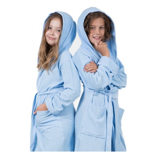 Szlafrok dziecięcy frotte bawełniany DK niebieski