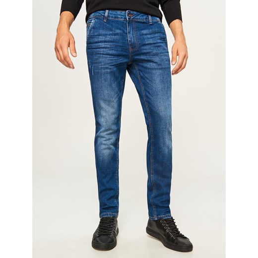 Reserved - Spodnie jeansowe chino slim fit - Niebieski