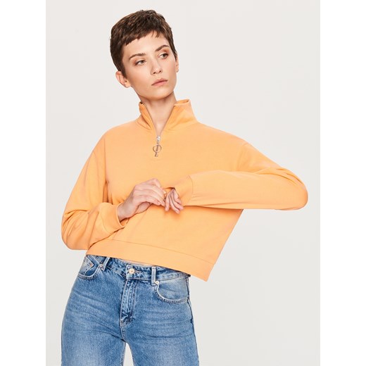 Reserved - Krótka bluza ze stójką - Pomarańczo