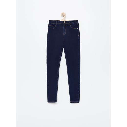 Reserved - Jeansowe spodnie skinny z wysoką talią - Niebieski