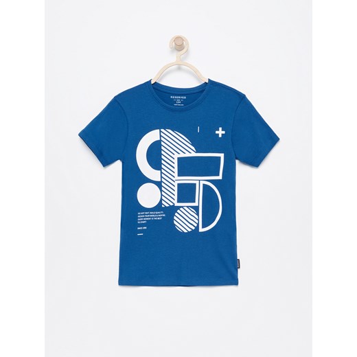 Reserved - T-shirt z nadrukiem 95 - Niebieski