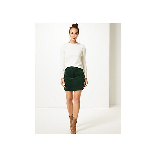 Cotton Rich A-Line Mini Skirt   Marks & Spencer  Marks&Spencer