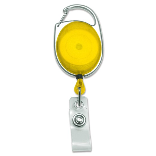 Brelok typu JoJo z karabińczykiem oraz winylowym paskiem (Żółty)