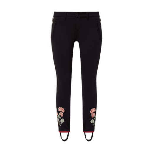 Spodnie dresowe z paskami na stopę i kwiatowymi naszywkami  Cambio 42 Peek&Cloppenburg 