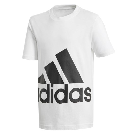 T-shirt chłopięce Adidas z krótkim rękawem biały z napisami 