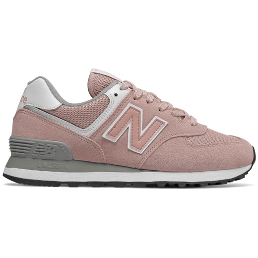 Buty sportowe damskie New Balance z zamszu różowe 