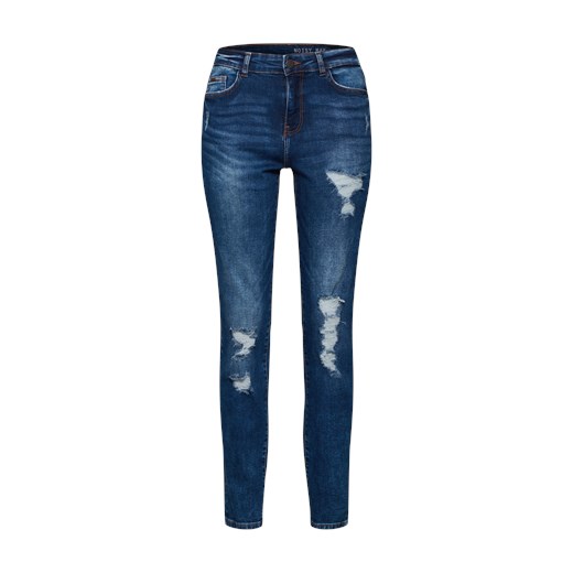 Jeansy damskie Noisy May gładkie niebieskie jeansowe 
