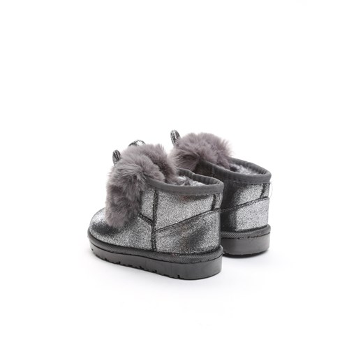 Buty zimowe dziecięce Multu na zimę śniegowce bez zapięcia ze skóry ekologicznej 