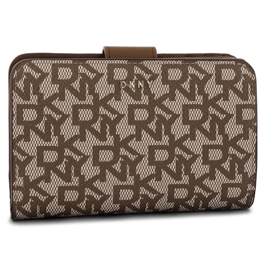 Portfel damski brązowy Dkny elegancki
