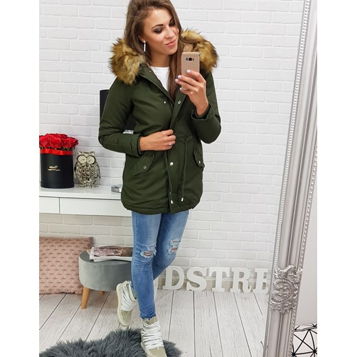 Kurtka REINA parka damska zimowa zielona (ty0267) Dstreet  XXL DSTREET_WOMEN