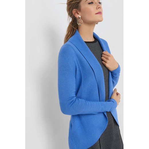 ORSAY sweter damski niebieski z dekoltem v casual dzianinowy 