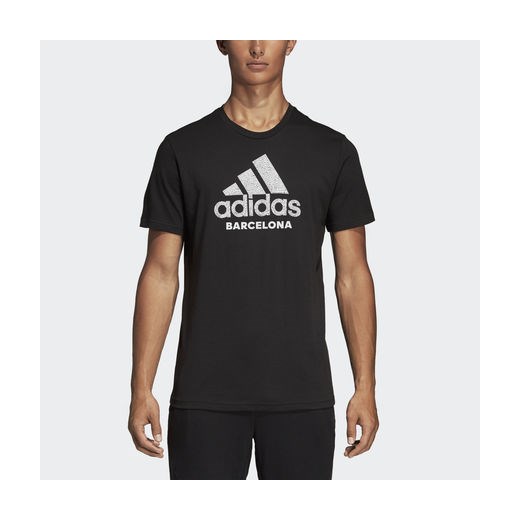 T-shirt męski Adidas czarny bawełniany 