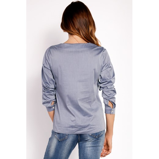 CM3323 Biurowa bluzka koszulowa - szara