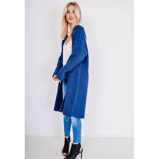 Sweter damski niebieski Zoio casual zimowy 