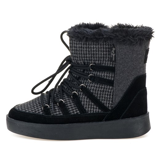 Pepe Jeans buty zimowe damskie Brixton Snow 36 ciemnoszary, BEZPŁATNY ODBIÓR: WROCŁAW!