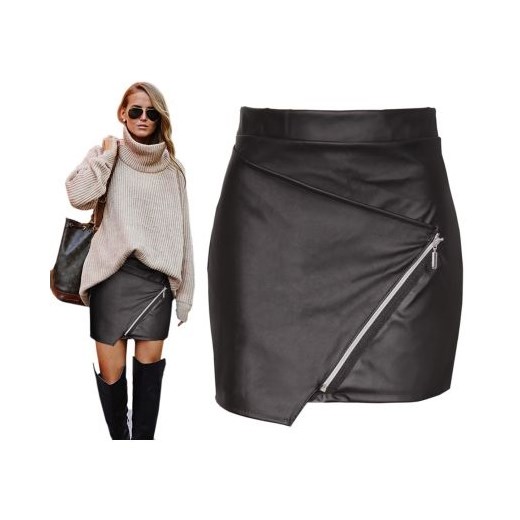 DOPASOWANA SPÓDNICA MINI - czarny