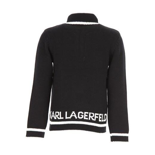 Sweter dziewczęcy czarny Karl Lagerfeld 