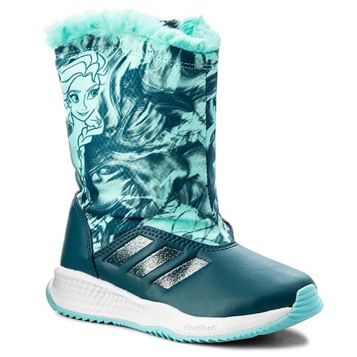 Buty zimowe dziecięce Adidas śniegowce kraina lodu z tworzywa sztucznego