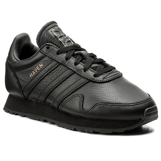 Buty sportowe damskie czarne Adidas haven skórzane jesienne