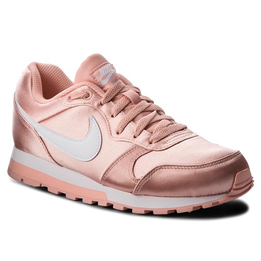 Buty sportowe damskie Nike md runner różowe bez wzorów płaskie 