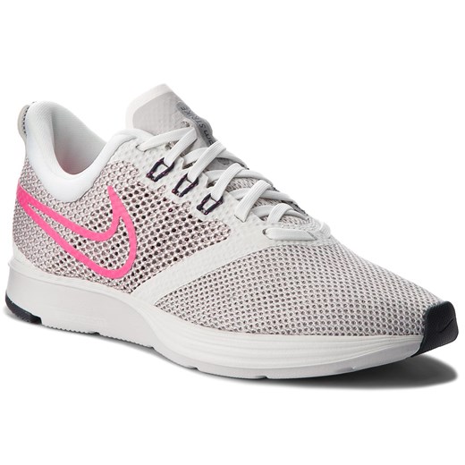 Buty sportowe damskie białe Nike zoom na płaskiej podeszwie wiązane 