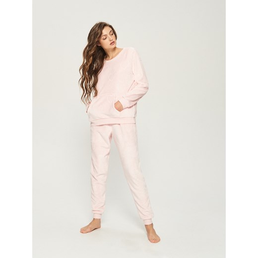 Sinsay - Pluszowa piżama w serca - Różowy
